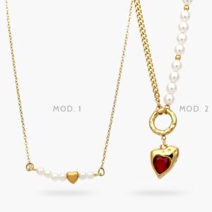 Collar Corazon Acero Inoxidable 599