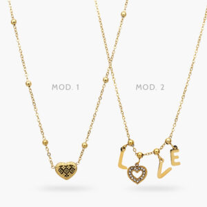 Collar Corazon LOVE Acero Inoxidable 604
