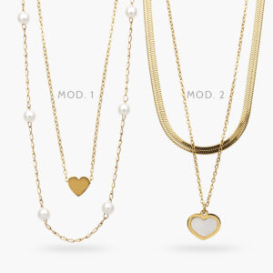 Layer Corazon Madre Perla Acero Inoxidable 486