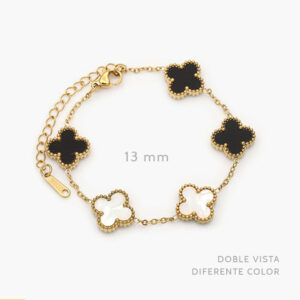 Pulso Flores Doble Vista Acero Inoxidable 722