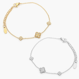 Pulso Flor Zirconia Acero Inoxidable 724