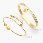 Brazalete Corazon Acero Inoxidable 734