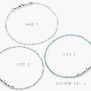 Pulso Tenis 1.4mm. Chapa de Rodio 667