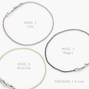 Pulso Tenis 1.5mm. Chapa de Rodio 668