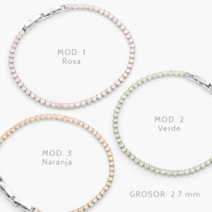 Pulso Tenis 2.7mm. Chapa de Rodio 671