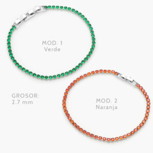 Pulso Tenis 2.7mm. Chapa de Rodio 672