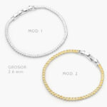 Pulso Tenis 2.6mm. Chapa de Rodio 676