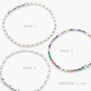 Pulso Tenis 2mm. Chapa de Rodio 677