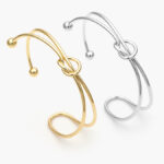 Brazalete Chunky Ajustable Chapa de Oro 704