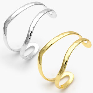 Brazalete Chunky Ajustable Chapa de Oro 705