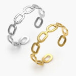 Brazalete Eslabones Chapa de Oro 710