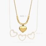 Collar Corazon Acero Inoxidable 603
