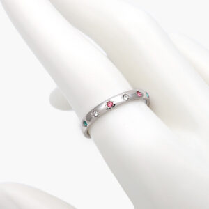 Anillo Zirconias Acero Inoxidable 599