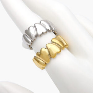 Anillo Corazones Chunky Acero Inoxidable 610
