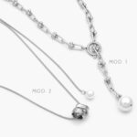 Collar Ajustable Perla Acero Inoxidable 592