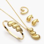 Juego 4pzs Gotas Acero Inoxidable 167