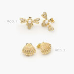 Broqueles Perlas Chapa de Oro 665