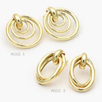 Aretes Chunky Chapa de Oro 666
