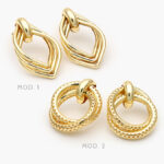Aretes Chunky Chapa de Oro 667