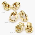 Aretes Chunky Chapa de Oro 668