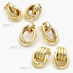 Aretes Chunky Chapa de Oro 668