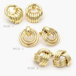 Aretes Chunky Chapa de Oro 669