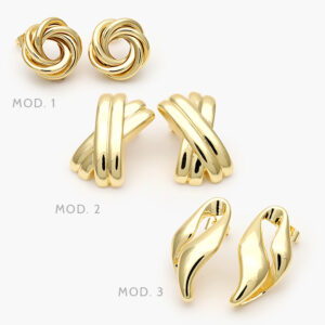 Aretes Chunky Chapa de Oro 670