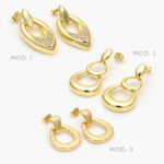 Aretes Chunky Chapa de Oro 671