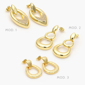 Aretes Chunky Chapa de Oro 671