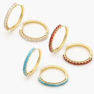 Arracadas Zirconias Chapa de Oro 929