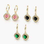 Hoops Zirconia Color  Chapa de Oro Grupo 20