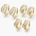 Arracadas Zirconia Chapa de Oro Grupo 33