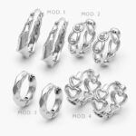 Arracadas Chapa de Rodio Grupo 35