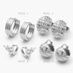 Arracadas Chapa de Rodio Grupo 37