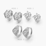 Arracadas Chapa de Rodio Grupo 38