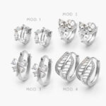 Arracadas Chapa de Rodio Grupo 41