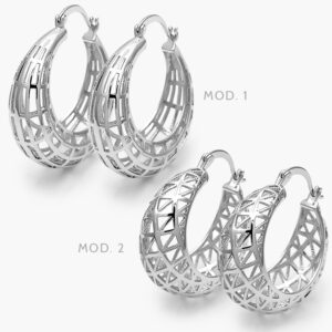 Arracadas Chapa de Rodio Grupo 44