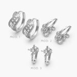 Arracadas Chapa de Rodio Grupo 45