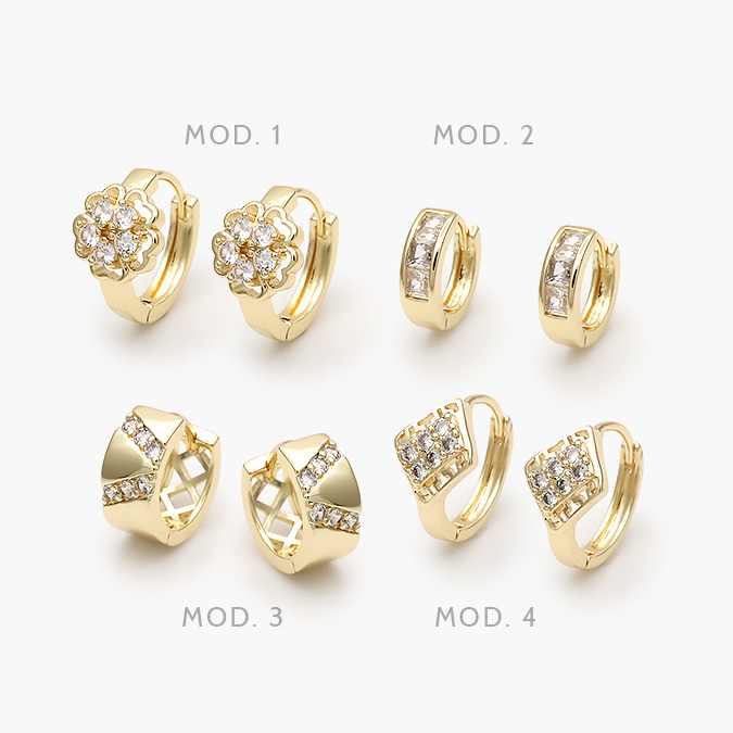 Grupo-5 Arracadas Chapa de Oro Grupo 5 - Image 1