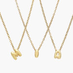 Collar Iniciales Globo Chapa de Oro 14