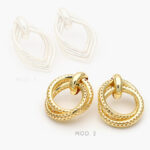 Aretes Chunky Chapa de Oro 667