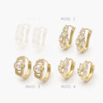 Arracadas Zirconia Chapa de Oro Grupo 14