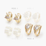 Huggies Zirconia Blanca Chapa de Oro Grupo 32