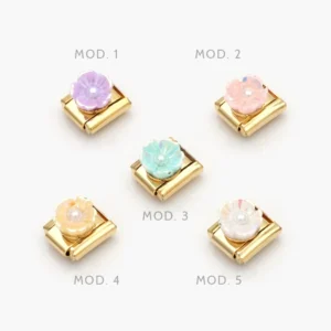 Charm Flor Perla Acero Inoxidable Grupo 210