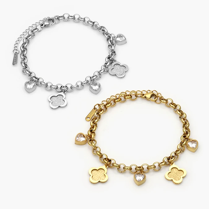 AP0740 Pulso Flor Trébol Acero Inoxidable 740 - Image 1