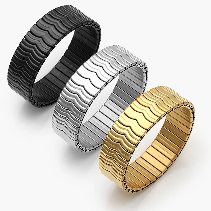 AP0753 Brazalete Elástico Acero Inoxidable 753 - Image 1