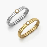 Brazalete Elástico Flor Acero Inoxidable 791