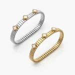 Brazalete Elástico Flor Acero Inoxidable 795