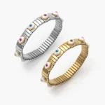 Brazalete Elástico Ojos Turcos Acero Inoxidable 801