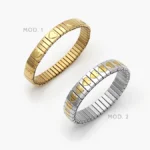 Brazalete Elástico Corazón Acero Inoxidable 803